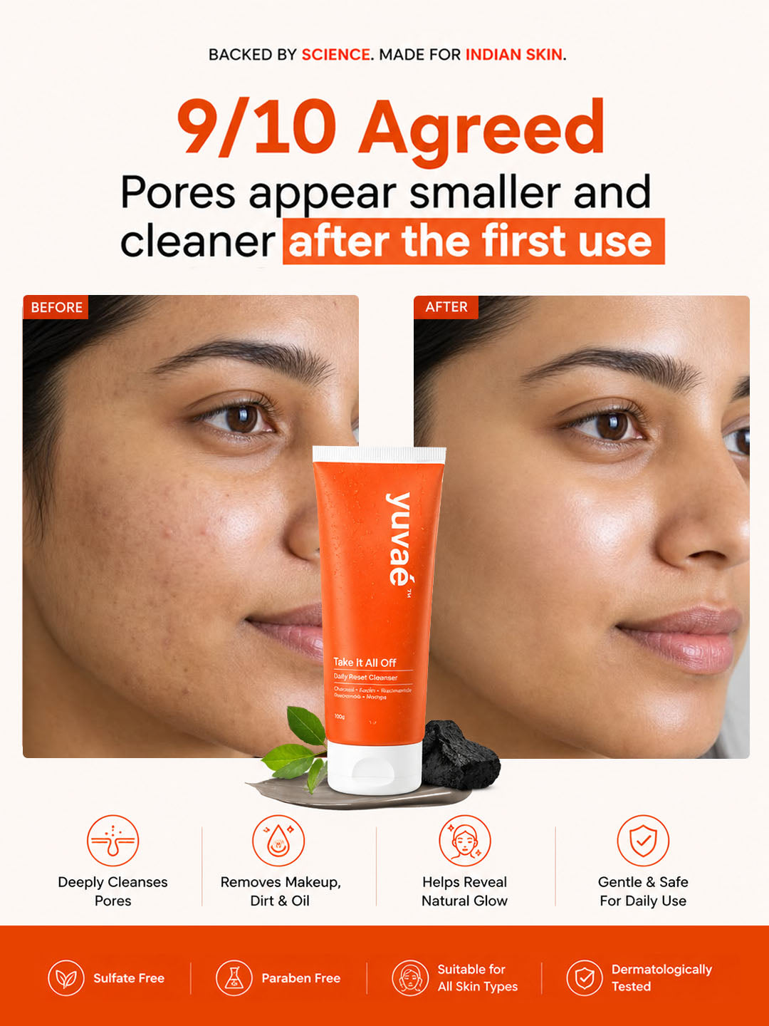 Take It All Off - Cleanser + Makeup Remover +  De-tan Mask. All in one